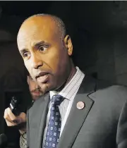  ?? PATRICK DOYLE / THE CANADIAN PRESS ?? Immigratio­n Minister Ahmed Hussen says an increase in immigrants is badly needed in areas with older residents and a shortage of labour.