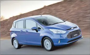  ??  ?? New Ford B-Max is powered by the three-cylinder, one-litre EcoBoost engine.