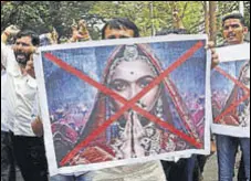  ?? AP FILE ?? Protests broke out across the country over the content of Sanjay Leela Bhansali’s film about the Rajput princess.