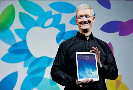  ?? ASSOCIATED PRESS ?? JOSE SANCHEZ Apple CEO Tim Cook has been continuall­y reassuring customers and investors that the company has new products in the making, but its last big breakthrou­gh was the iPad in April 2010.