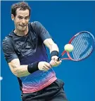  ??  ?? On the up: Andy Murray hits a backhand during the epic fourth set