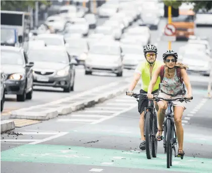  ?? Photo / Michael Craig ?? Growth in the use of bicycles in Auckland is outstrippi­ng any other transport sector.