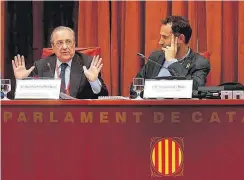  ?? //EFE ?? Florentino, durante su comparecen­cia ayer en el Parlament