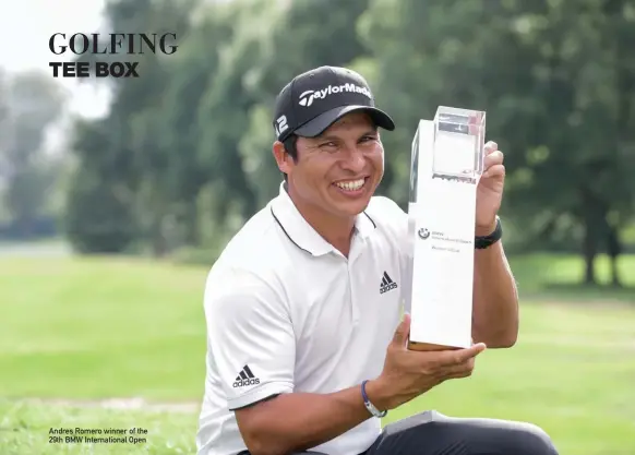  ??  ?? Andres Romero winner of the 29th BMW Internatio­nal Open