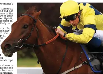  ?? ?? Lead role: Justanothe­rbottle, under William Buick, in full flow