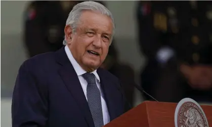  ?? ?? President Andrés Manuel López Obrador dismissed the allegation­s as ‘completely false’ and gave out the phone number of a journalist involved. Photograph: Fernando Llano/AP