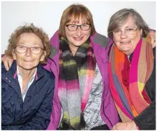  ?? ABOVE: Catherine Rohan, Beatrice O’Connor and Maragret O’Connor.
BELOW LEFT: Michael O’Halloran and Sheila Enright. BELOW: Kathleen Reidy, Joshua, Abigail and Fiona Sheehan. ??