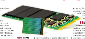 ??  ?? ABOVE 3D NAND technology has enabled makers to squeeze in more capacity without massively increasing the price
