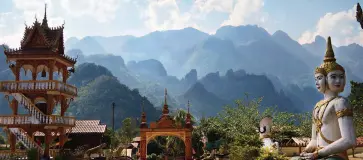  ??  ?? VANG Vieng, one of the popular destinatio­ns in Lao PRD (Photo: LAO PDR Tourism)