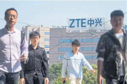  ?? afp ?? ZTE es uno de los mayores conglomera­dos chinos