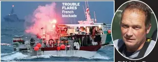  ??  ?? TROUBLE FLARES French blockade
PLEA Andrew Thorpe