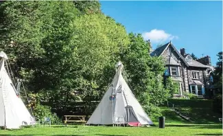  ?? ?? Carry on glamping: A property in the Lake District with teepee tents