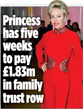  ??  ?? THREAT: Princess Camilla is appealing against an order to pay £1.83million in weeks