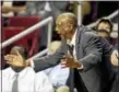  ?? H. RUMPH JR. — ASSOCIATED PRESS FILE ?? Temple coach John Chaney reacts during the first half of a 2005 game against Army, in which the legendary coach won his 500th career game at Temple. Before going to Temple, Chaney was 232-56 at what was then called Cheyney State University. He was...