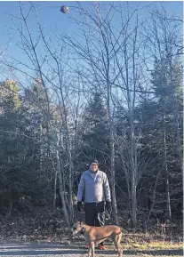  ??  ?? Wax your shovel! Krista Clark and her husband Mike Cuvelier spotted this abandoned nest during a stroll through Halifax’s Point Pleasant Park. If what Grandma says is true, we’re in for a snowy winter. Mike is 6’ tall!