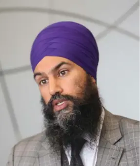  ?? VINCE TALOTTA/TORONTO STAR ?? NDP leadership candidate Jagmeet Singh said that he is ready to “go toe-to-toe on personalit­y with (Justin) Trudeau” in a federal election.