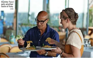 ?? CNN ?? Stanley Tucci gets another taste of Italy