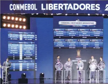  ?? FOTO: REUTERS ?? El sorteo de la Copa Libertador­es se realizó en Luque, Paraguay.