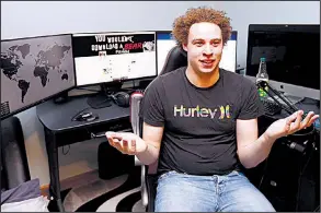  ?? AP/FRANK AUGSTEIN ?? Briton Marcus Hutchins, credited with derailing a global cyberattac­k in May, has been indicted in the U.S. on charges of creating and distributi­ng malware that can glean bank account passwords.