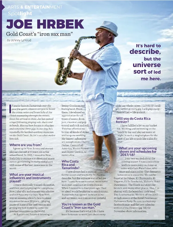 Spotlight Joe Hrbek Costa Rica’s “iron sax man” PressReader