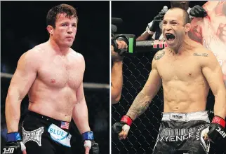  ?? ASSOCIATED PRESS FILE PHOTOS ?? The long-awaited MMA bout between Chael Sonnen, left, and Wanderlei Silva headlines what is billed as the biggest card in Bellator history Saturday at New York’s Madison Square Garden.