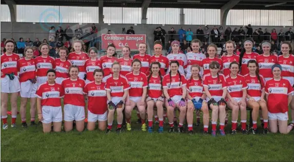  ??  ?? The Louth minor ladies squad prior to their Leinster final clash with Kildare. Picture: Warren Matthews