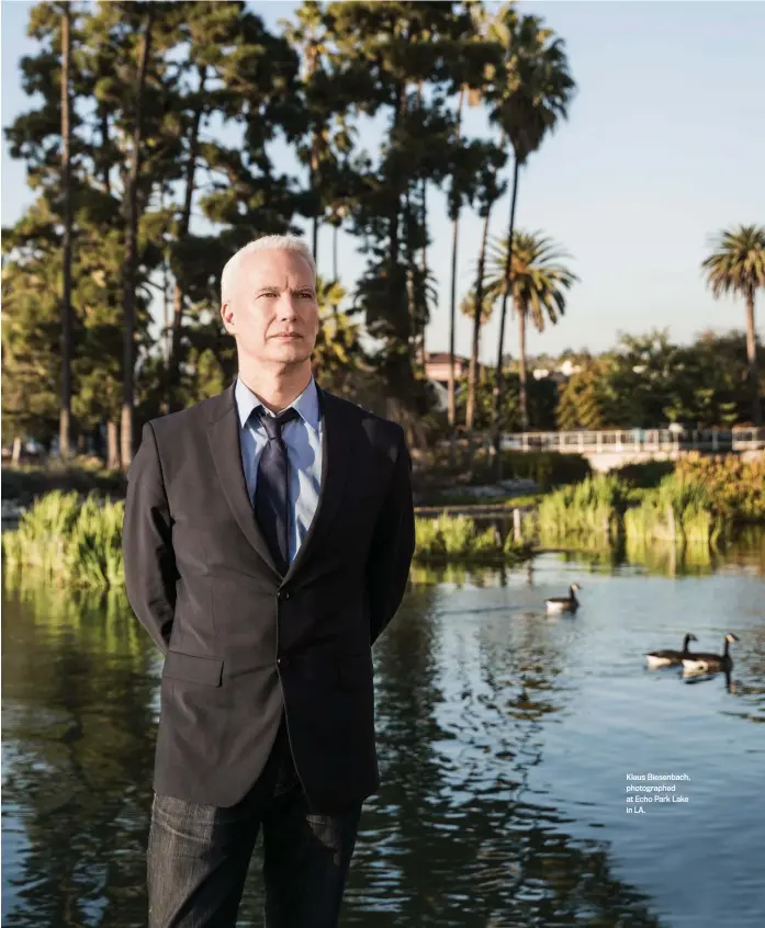  ??  ?? Klaus Biesenbach, photograph­ed at Echo Park Lake in LA.