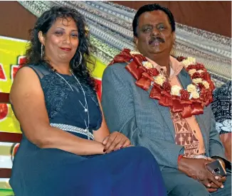  ?? Photo: Waisea Nasokia ?? Minister for Local Government, Housing &amp; Community Developmen­t, Infrastruc­ture and Transport Parveen Bala with carnival founder Kulsum Nisha at the closing of the Cuvu Carnival at the FSC Ground, last Saturday night on September 8, 2018.