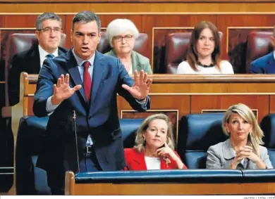  ?? JAVIER LIZÓN / EFE ?? Pedro Sánchez interviene en el Congreso de los Diputados.