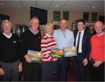 ??  ?? Attending the launch of Enniscrone Golf Club’s Centenary History Book were, L-R: Joe Cawley, Gerry Stone, Anne Feeney, Blair Feeney, Cathal Mullaney, Tommy Geraghty.