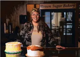  ?? TERRENCE ANTONIO JAMES/CHICAGO TRIBUNE ?? Chef and owner Stephanie Hart stands in her shop, Brown Sugar Bakery, on East 75th Street in Chicago on April 29, 2020.