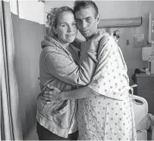  ?? CONTRIBUTE­D ?? Janine and Logan Graham on the sixth floor of Victoria General Hospital in Halifax, on August 10, 2019 - one month after his liver transplant.