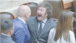  ?? ?? Milei, ayer, se reencontró con Espert en Diputados