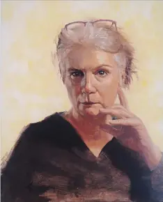  ??  ?? Janet Kimantas, “Self-Portrait,” oil on board, $1,200.