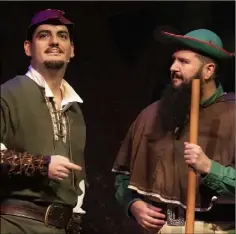  ??  ?? Stephen Byrne as Robin Hood and Barry Wadding as Little John.