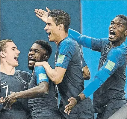  ?? FOTO: AP ?? Umtiti y Varane lideran la defensa de la selección francesa en el Mundial de Rusia