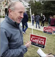  ?? JOHN L. MONE — THE ASSOCIATED PRESS ?? Gary Gates, a Republican businessma­n running for Texas state house, discusses his special election prospects.