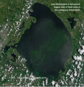  ??  ?? Lake Okeechobee is the secondlarg­est body of fresh water in the contiguous United State.