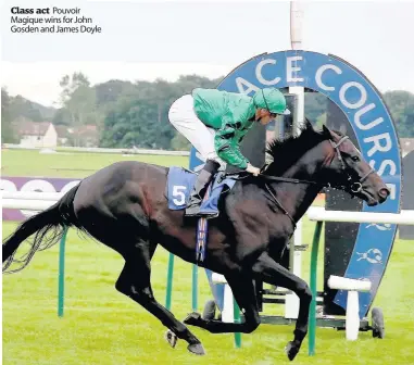  ??  ?? Class act Pouvoir Magique wins for John Gosden and James Doyle