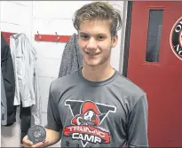  ?? DRUMMONDVI­LLE VOLTIGEURS/TWITTER ?? Dawson Mercer of Bay Roberts scored his first QMJHL goal in his first QMJHL game Saturday night in Rouyn-noranda.