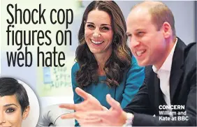  ??  ?? CONCERN William and Kate at BBC