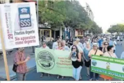  ?? JUAN AYALA ?? Protesta contra los negocios de apuestas en el Sector Sur.