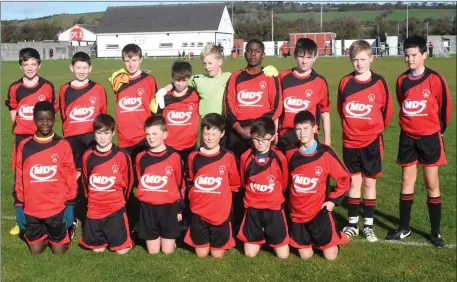  ?? Photo By Donald Walsh ?? The St Brendan’s Park team that competed in the U-13 National Cup in Cahermonee­n, Tralee