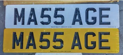  ?? MARK LEWIS ?? The number plate which Kevin James bought in 2015