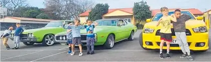  ??  ?? Levin East School pupils Omar Hillson, Shayne Hollow, Kereama Wall-Taniwha, Theo Anderson, Roman Anderson, Mason Tukapua and Cruz Nitsford before their ride.