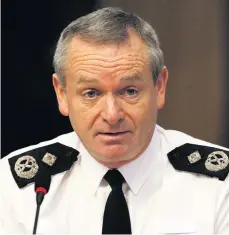  ??  ?? Threat Chief Constable Iain Livingston­e