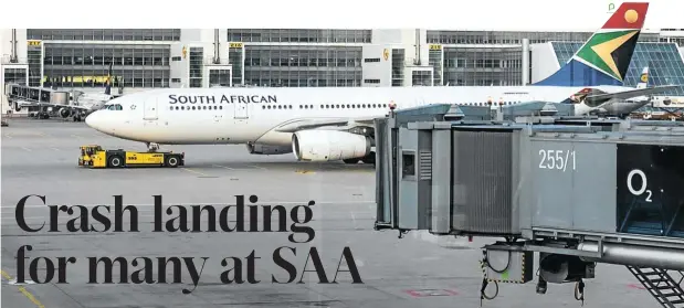  ?? Picture: Nicolas Economou/Getty Images ?? SAA has been grounded while business rescue practition­ers and the department of public enterprise­s try to work out how to get the airline in the air again.