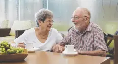  ??  ?? Eric, one of the first residents to move into Kewarra Aged Care, with wife Margaret.