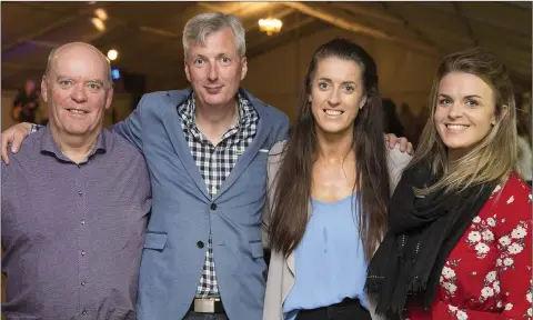  ??  ?? Canon Ricky Rountree, Kieran Conlon, Carol Kavanagh and Jennie Kavanagh enjoying the Bagatelle concert in the big tent at the Enniskerry Festival.