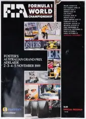  ??  ?? 1989 Australian GP programme